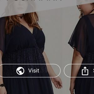 Torrid blue chiffon dress